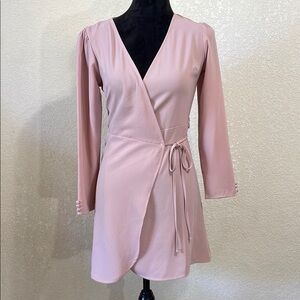 TOPSOP Pink Wrap Dress